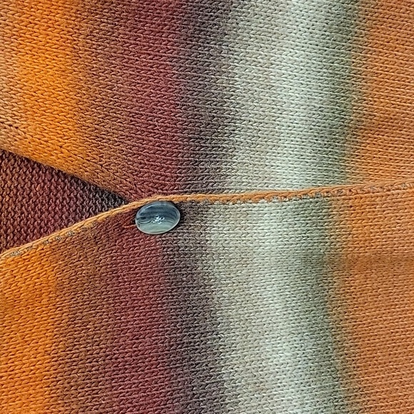 J Jill one button knee length cardigan sweater sz small southwest stripes - Picture 2 of 5